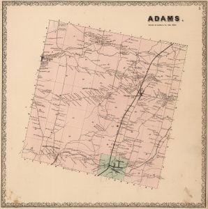 1864 Map of Adams New York