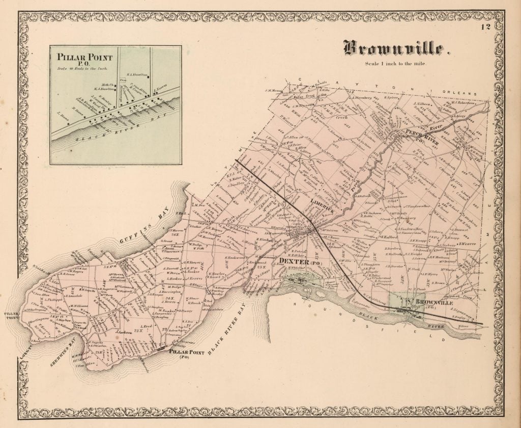 1864 Map of Brownville New York