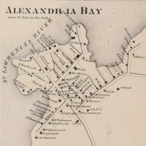 1864 Map of Alexandria Bay New York