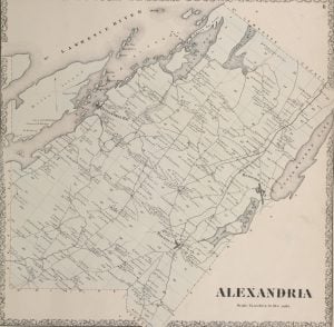 1864 Map of Alexandria Township New York