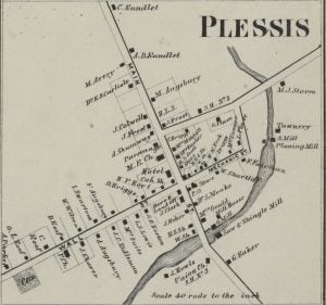1864 Map of Plessis New York