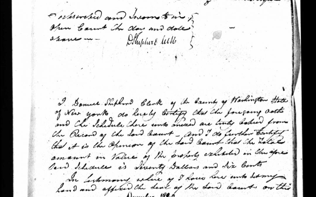 Washington County, NY Revolutionary War Pension Applications Index