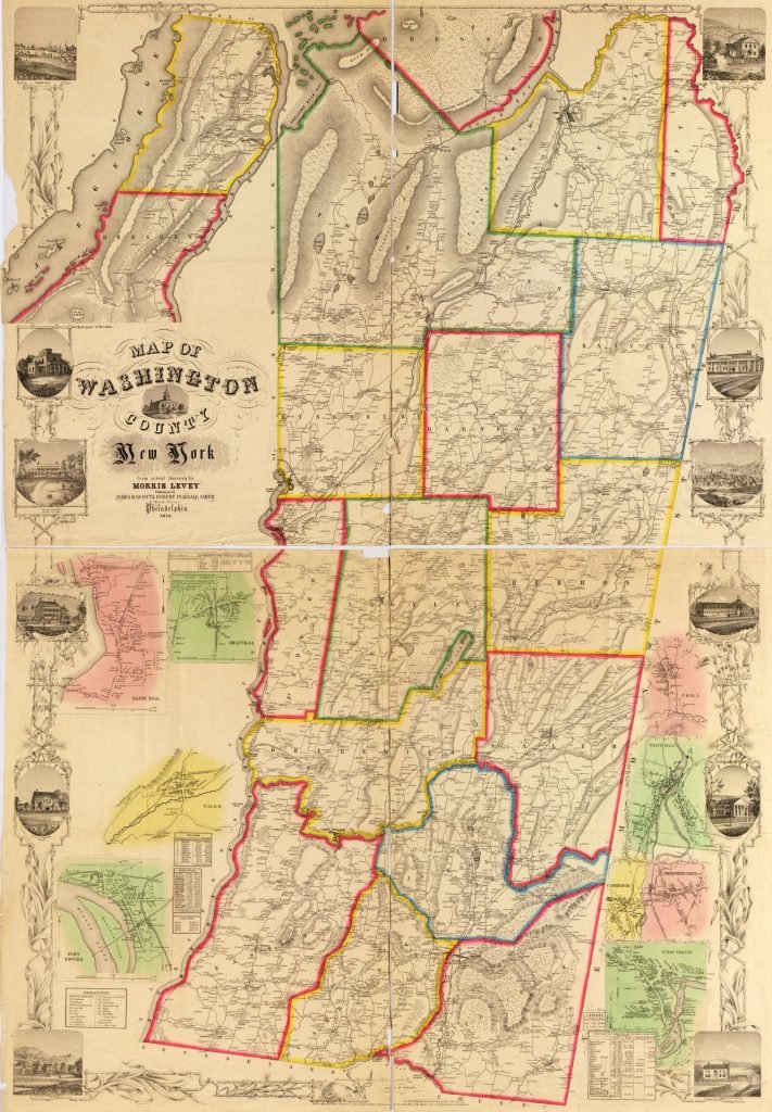 1854 Map of Washington County NY