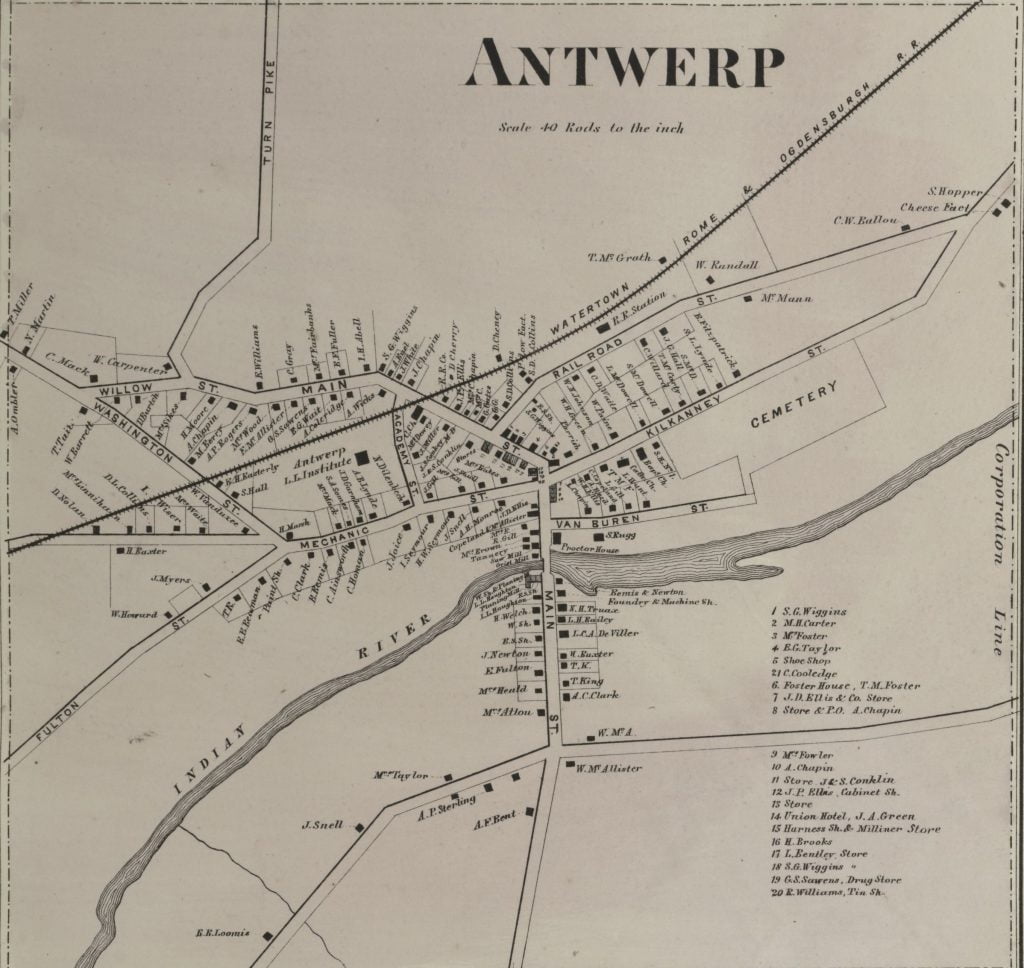 1864 Map of Antwerp, New York