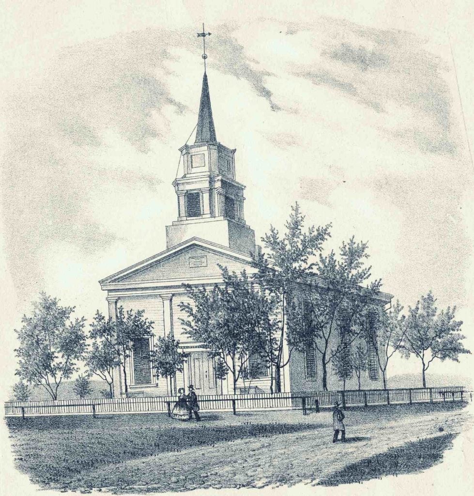 Sketch of the First Presbyterian Church of Alexandria in 1849