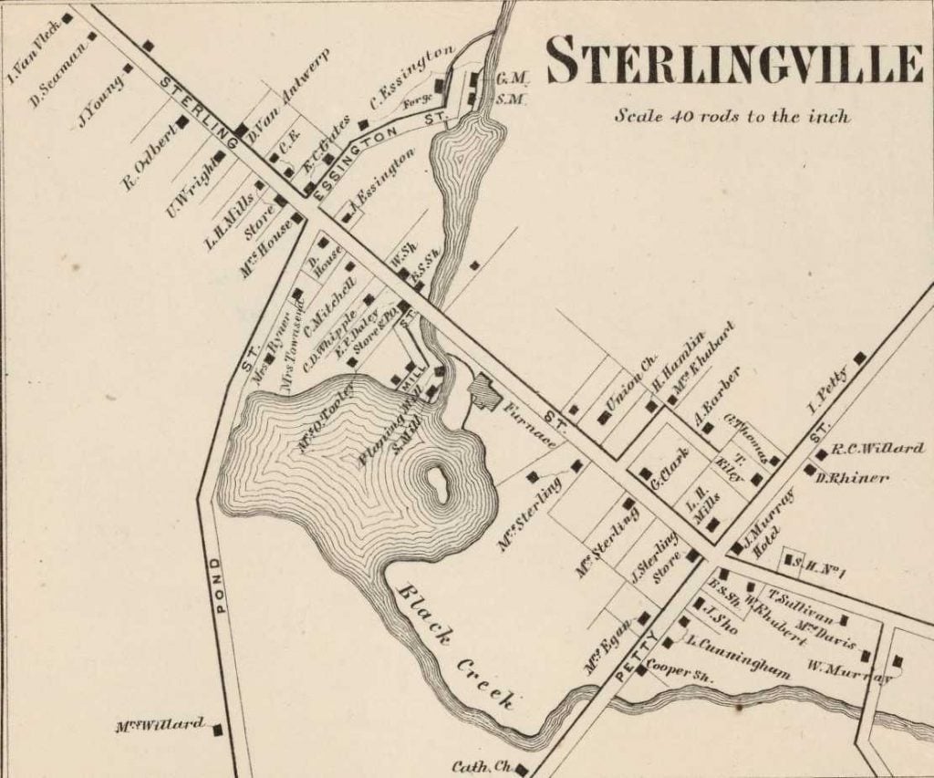 1864 Map of Sterlingville New York
