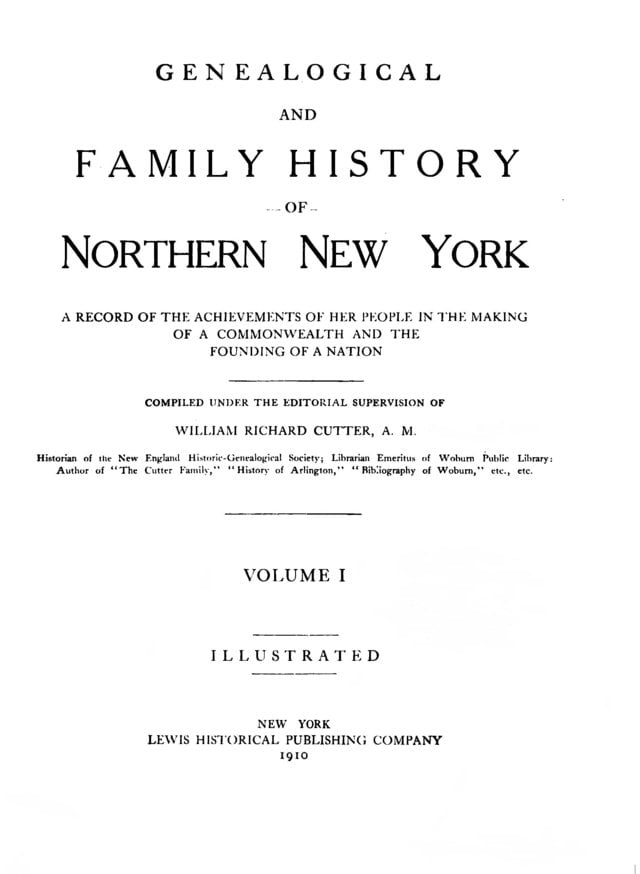 Genealogical and Family History of Northern New York