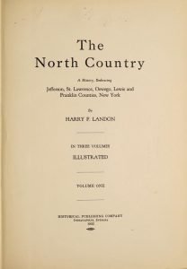 The north country vol 1 title page