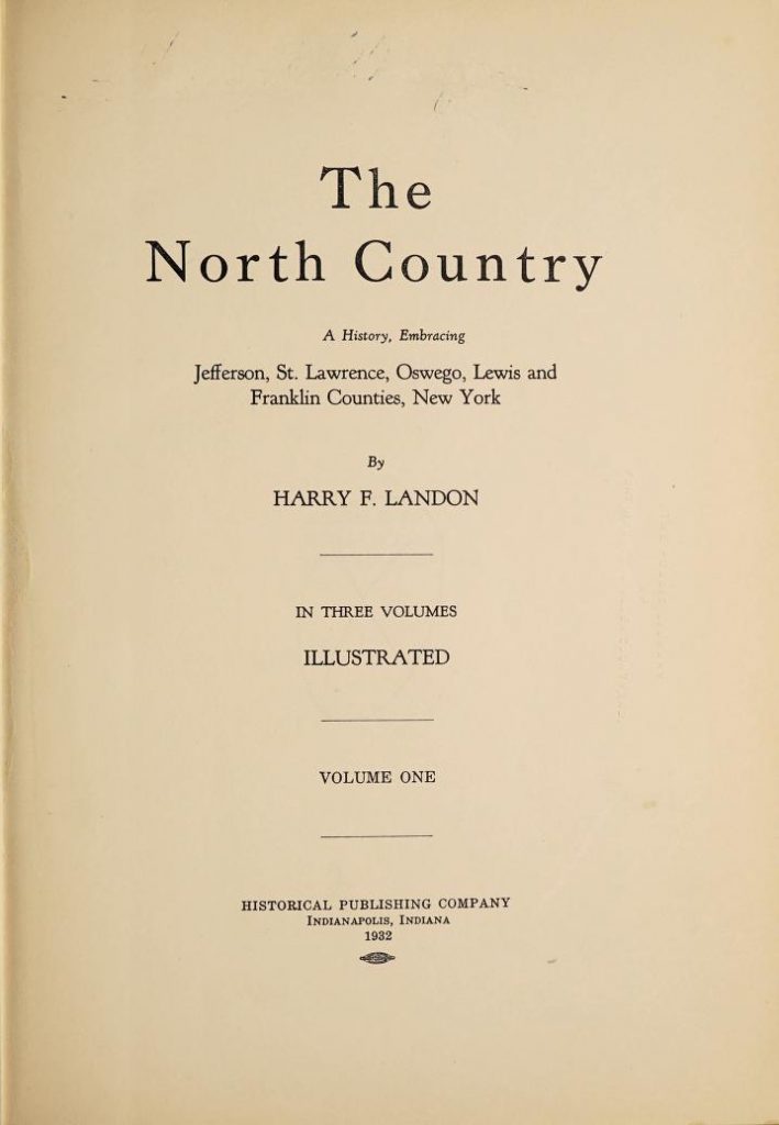 The north country vol 1 title page