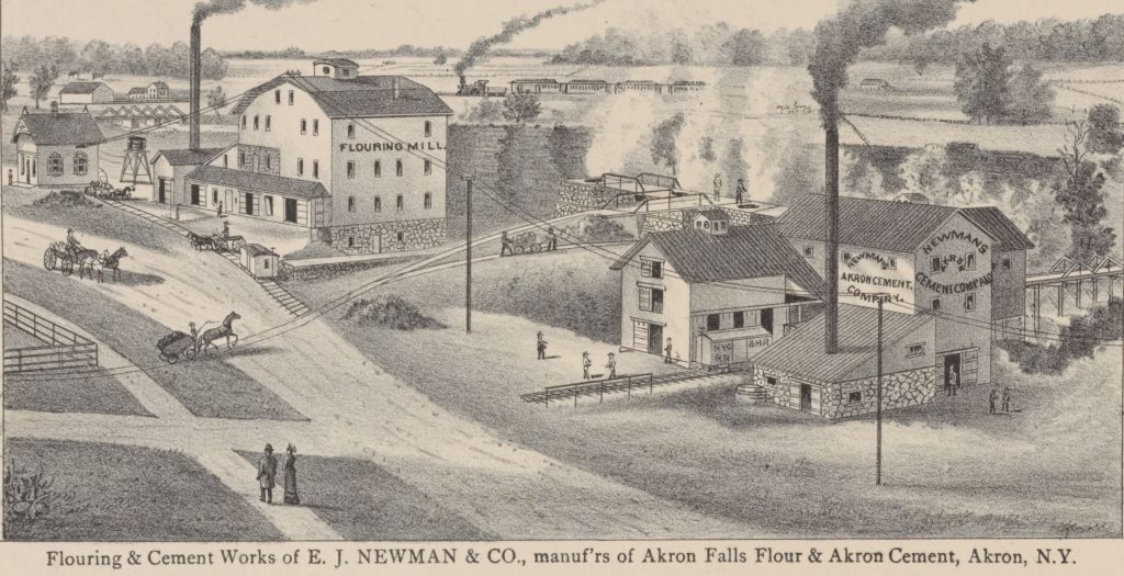 Newman Flouring and Cement Works in Akron New York