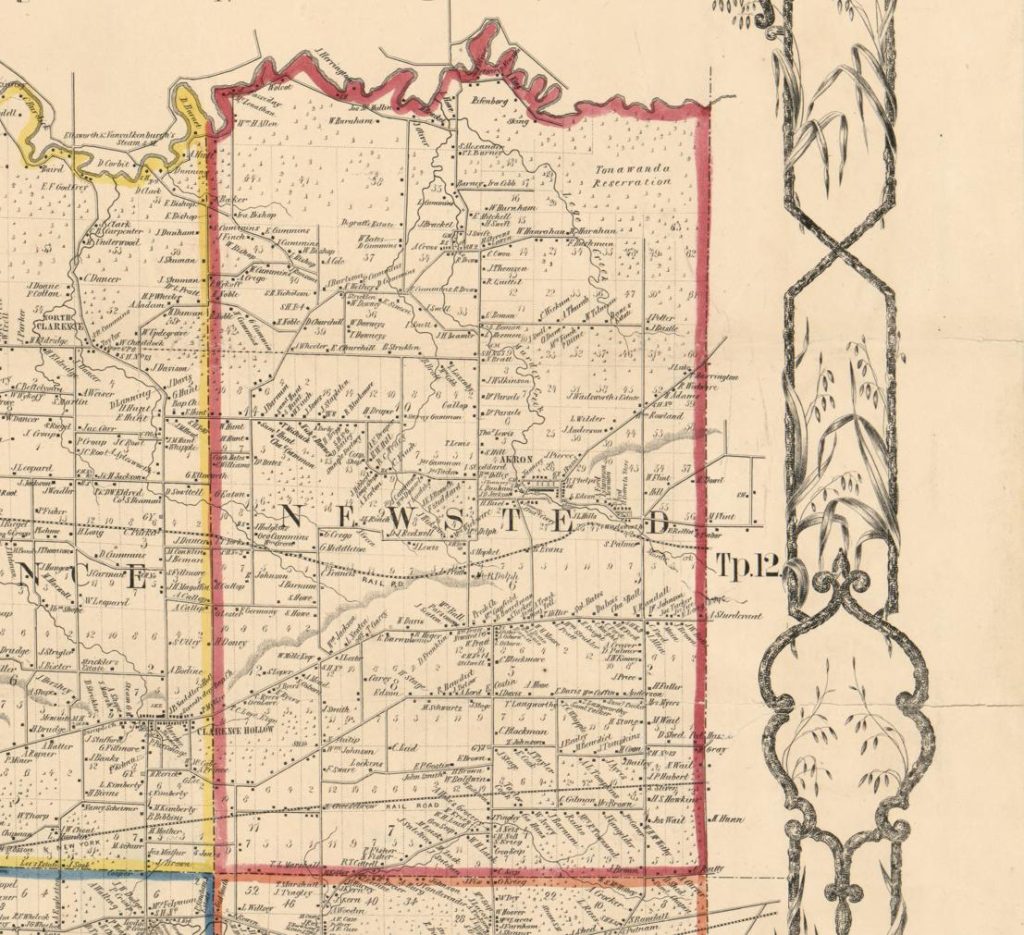 1854 Map of Newstead New York