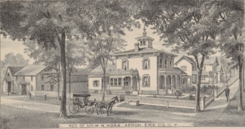 Residence of W N Hoag in Akron, New York
